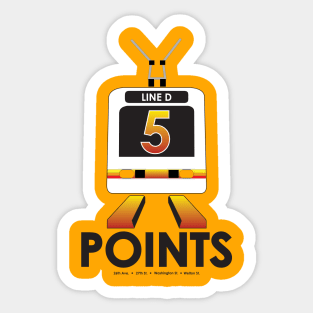 5 Points Sticker